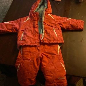 Columbia Childs ski outfit. Never warn